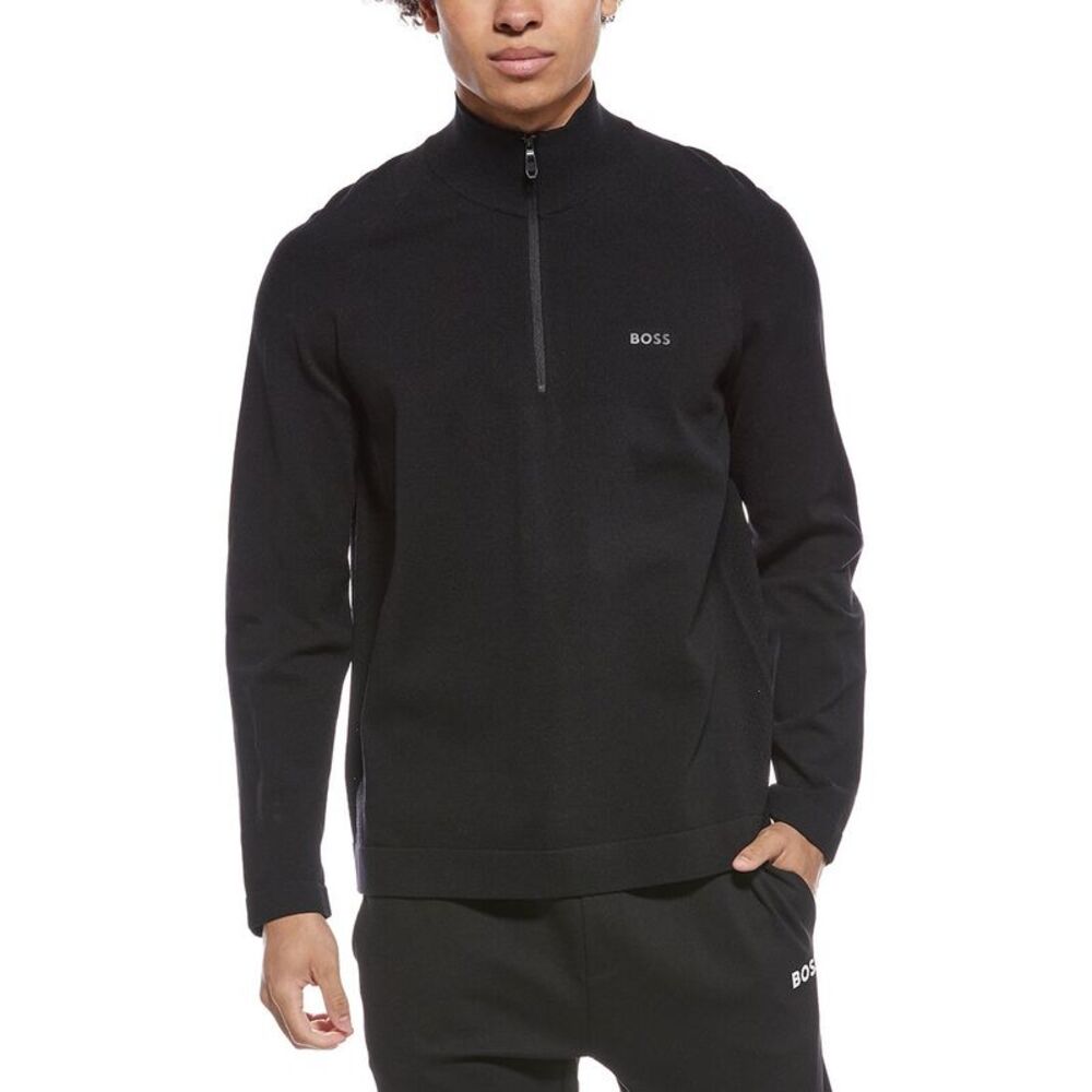 Hugo Boss Mens  Seamless Tech Pullover, Black